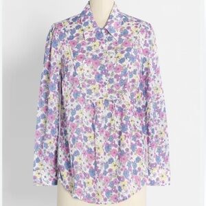 ModCloth | Flower Patch Pleasantries Button Up Shirt
